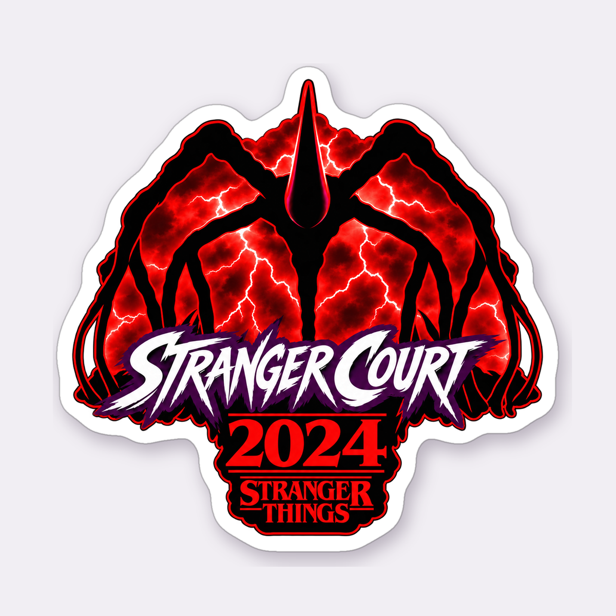 Stranger Court 2024 Stranger Things Sticker Sheet — Mind Flayer sticker