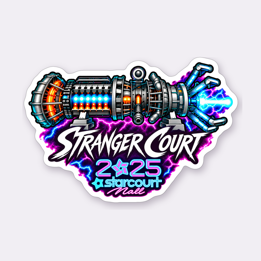 Stranger Court 2025 Starcourt Mall Sticker Sheet — Russian Laser sticker