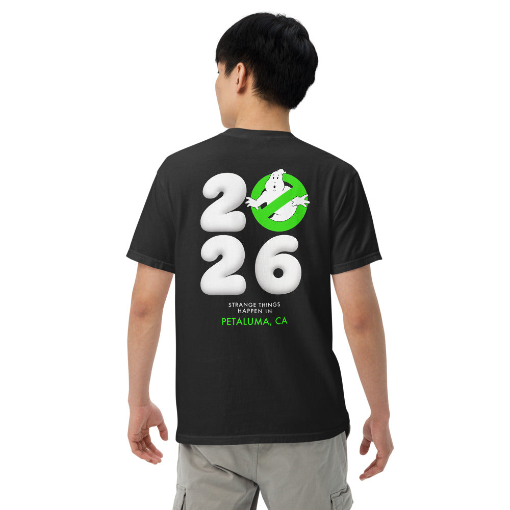 2026 Stranger Court Experience — Men's Tee — on model, back