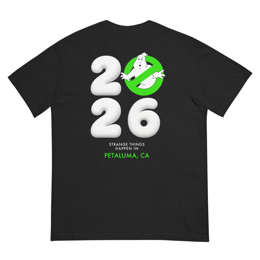 2026 Stranger Court Experience — Men's Tee — flat lay, back