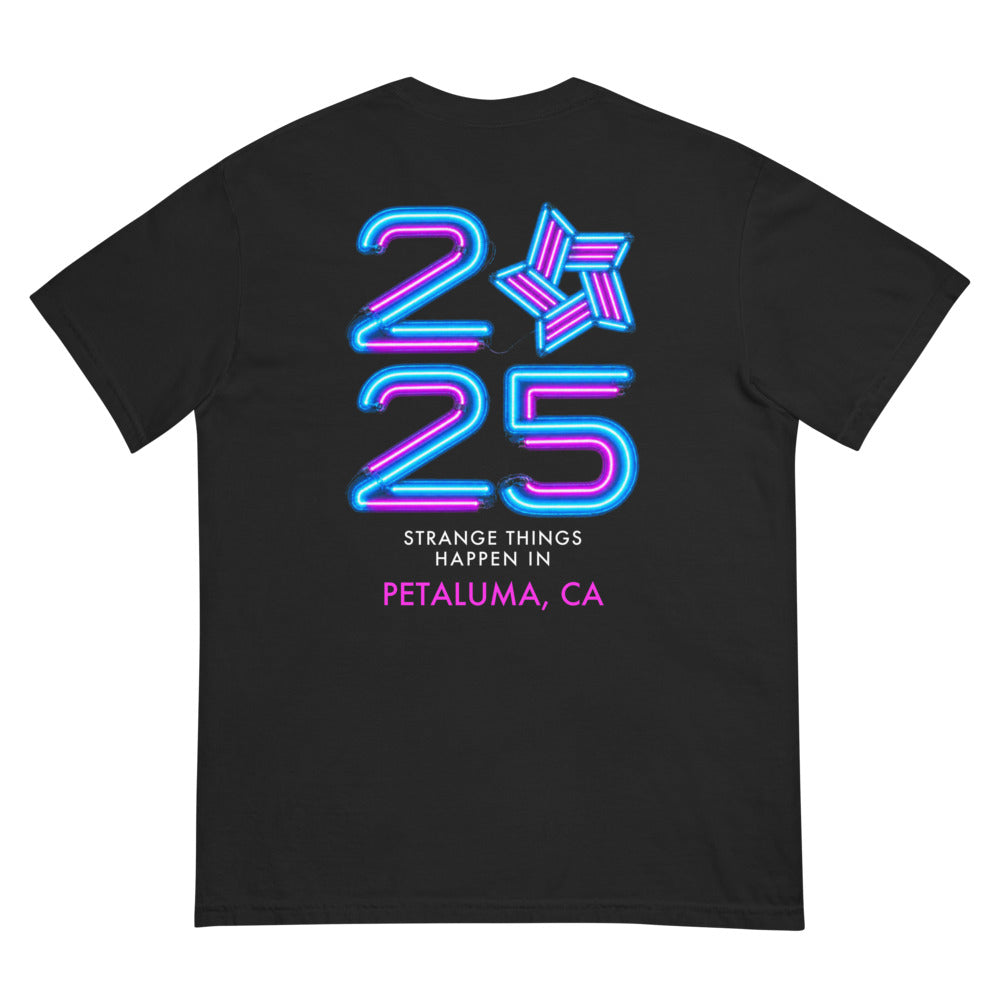 2025 Stranger Court Experience — Men's Tee — flat lay, back