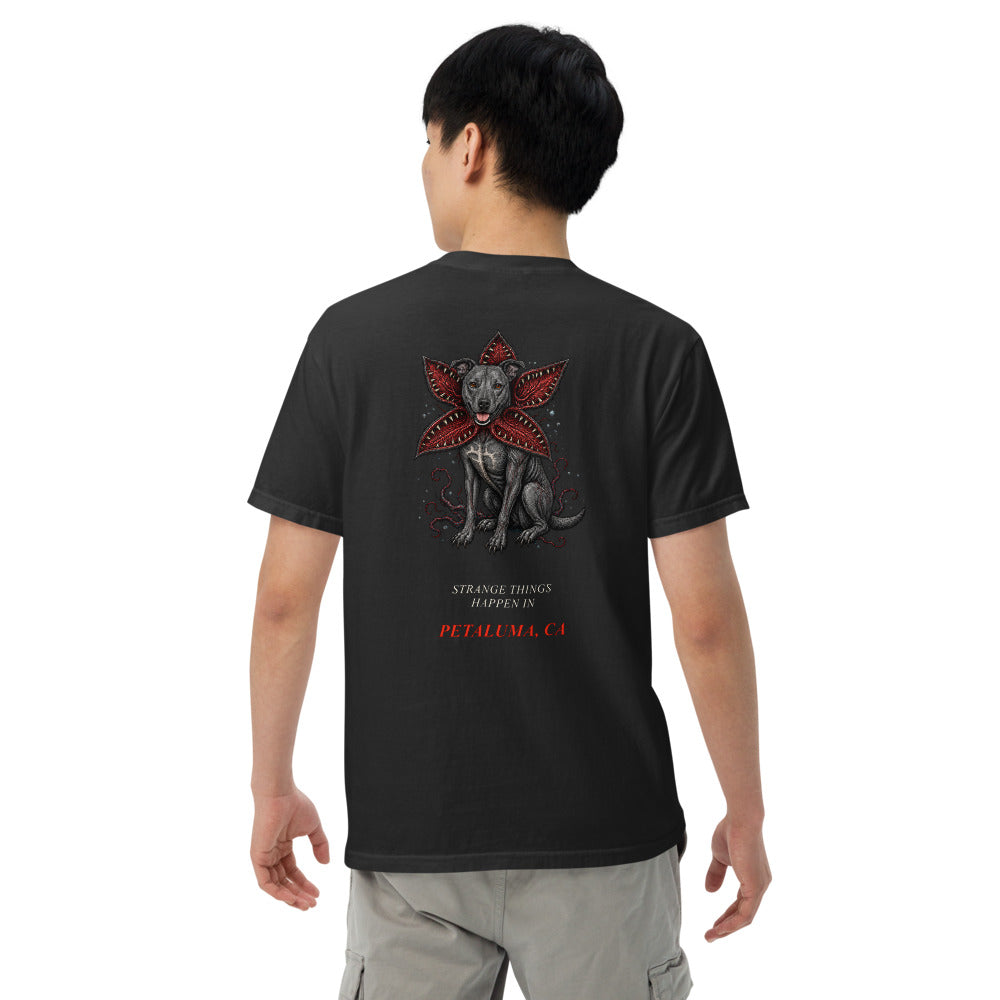 2024 Stranger Court Experience — Rusty Edition Men's Tee — on model, back