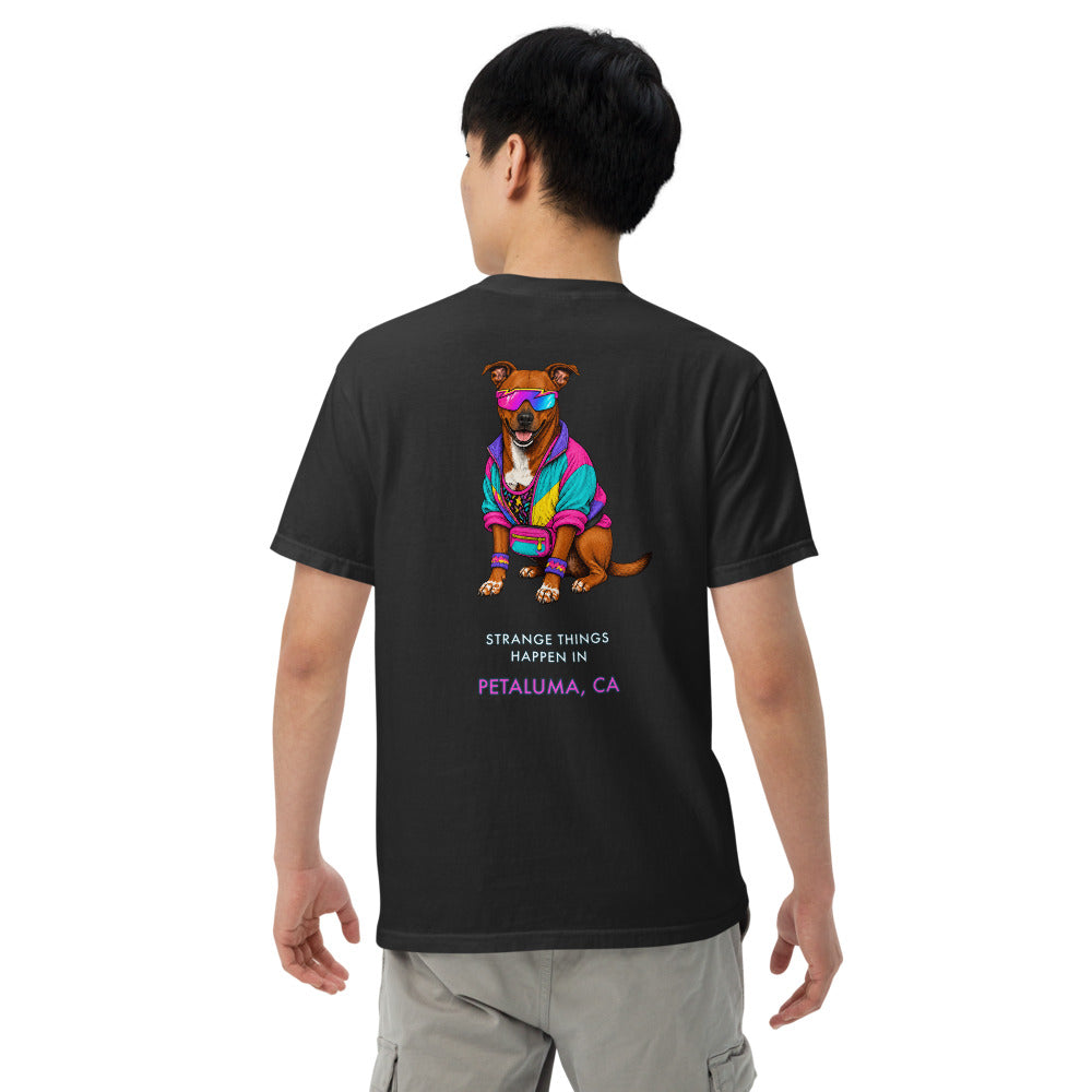 2025 Stranger Court Experience — Rusty Edition Men's Tee — on model, back