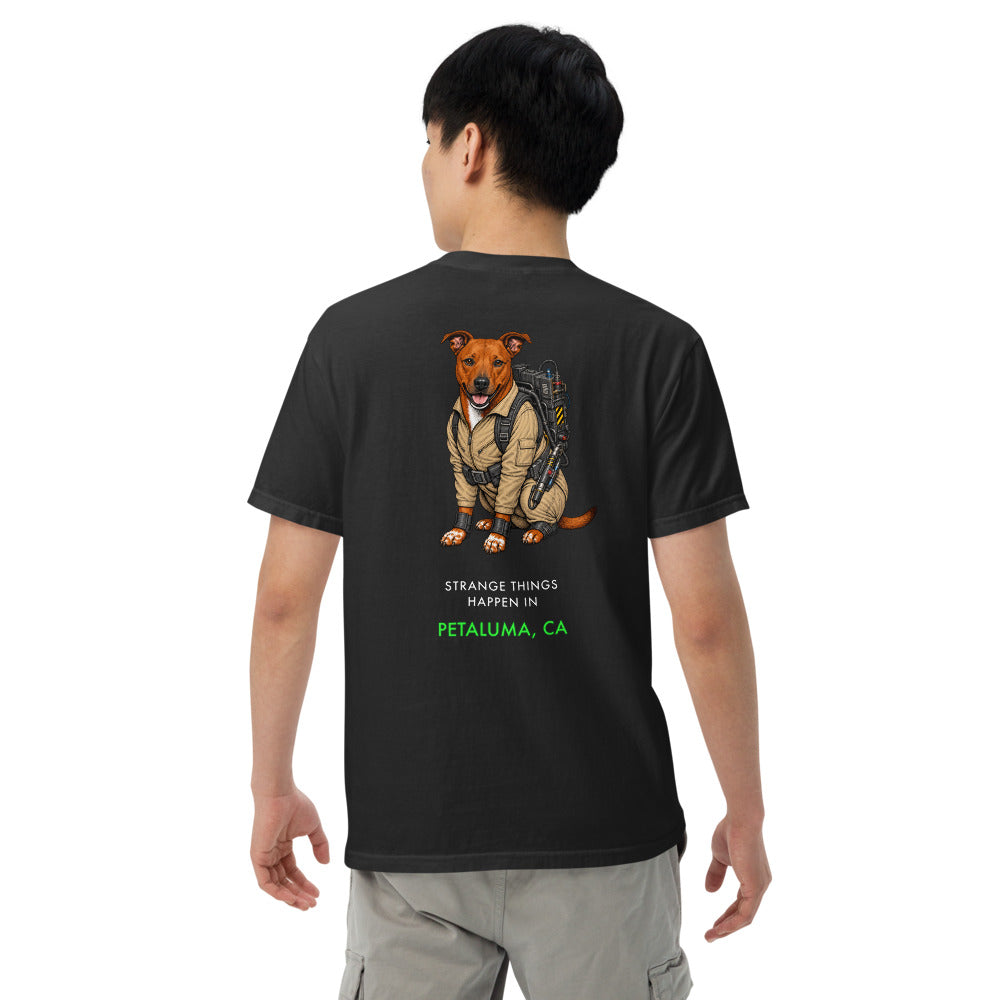 2026 Stranger Court Experience — Rusty Edition Men's Tee — on model, back