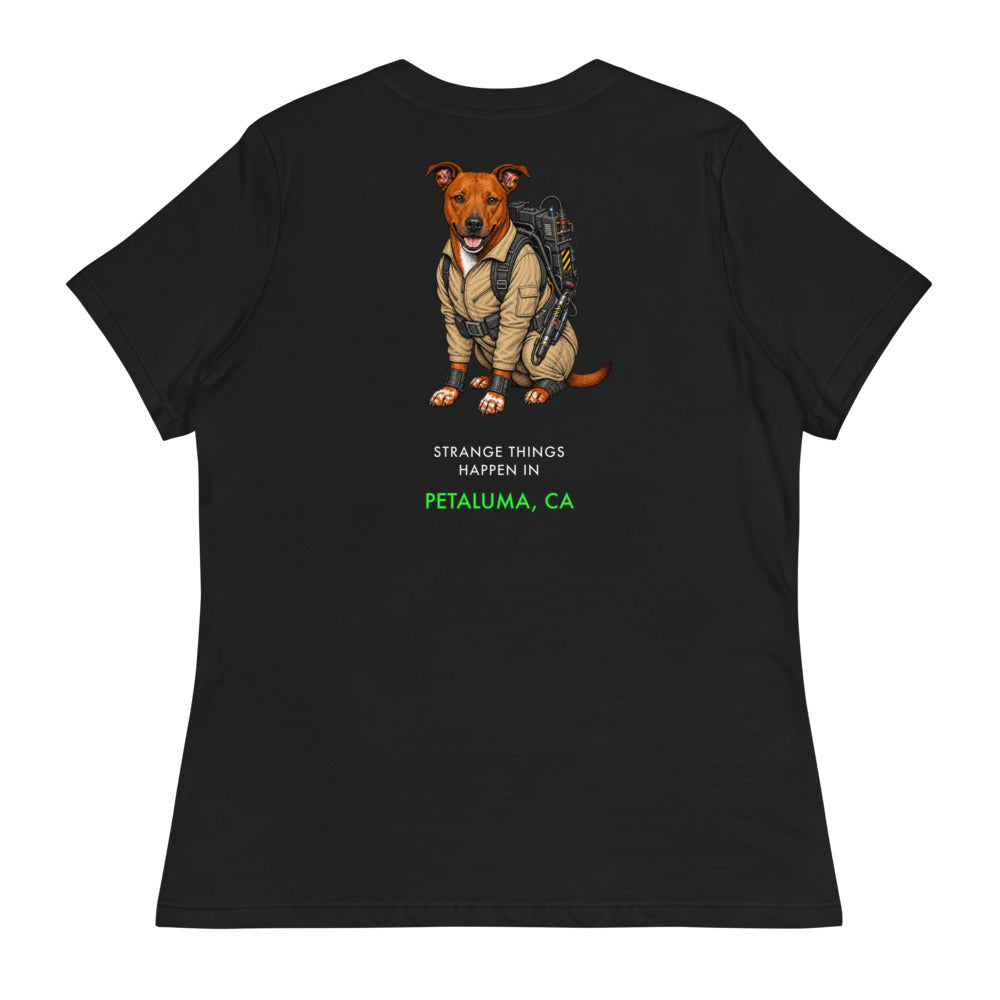 2026 Stranger Court Experience — Rusty Edition Women's Tee — flat lay, back